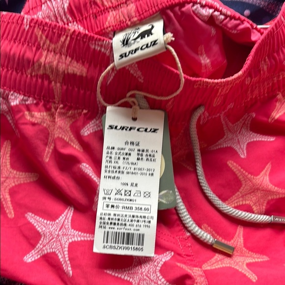 Red and Pink Star Pattern Athletic Shorts - Picture 2 of 8